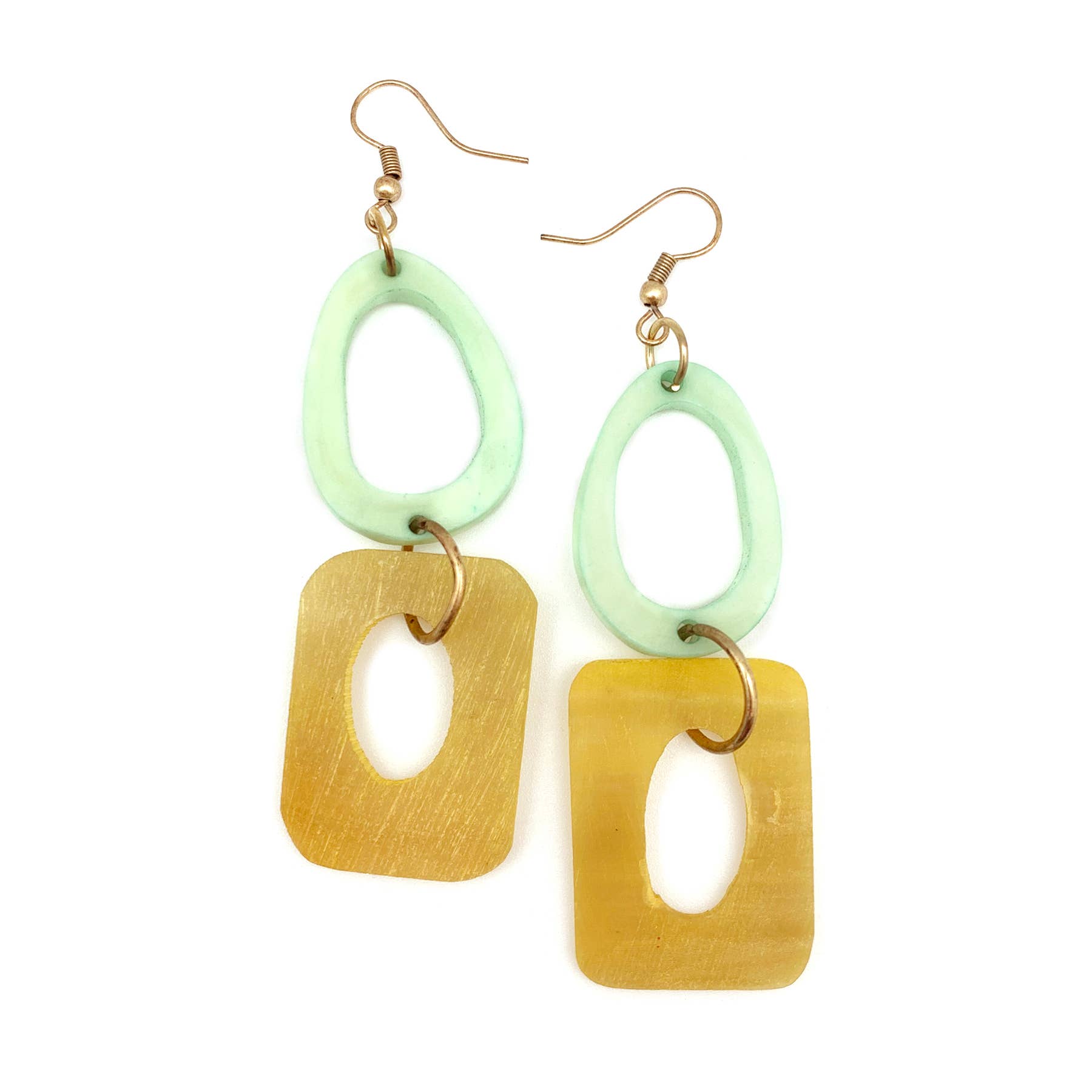 Omala Pleasing Pastels Collection Earrings - Hoop /Rectangle