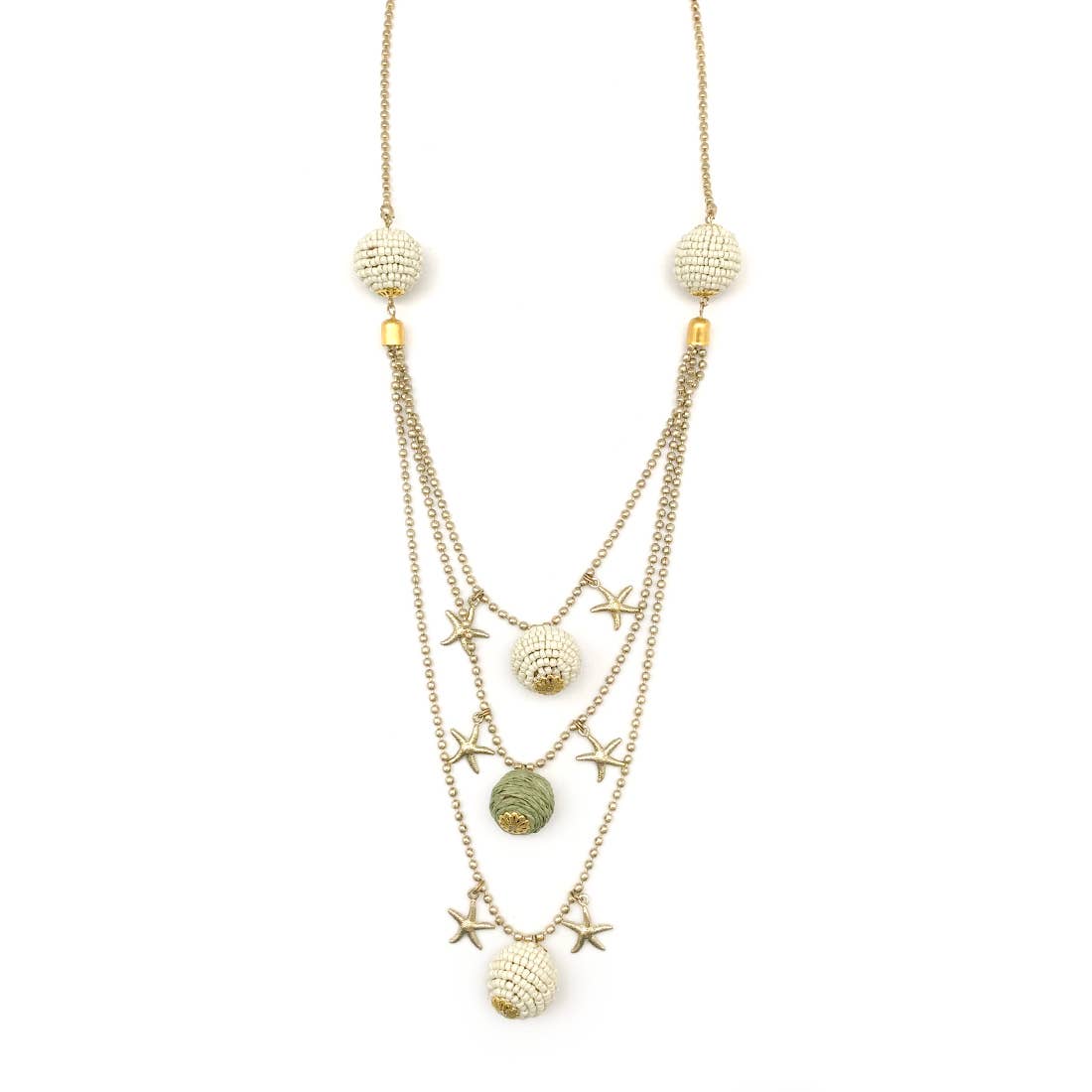 Sachi Calming Sage Collection Necklace - Spheres & Starfish