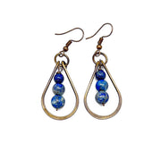 Banjara Collection Earrings - Brass and Lapis Beads