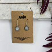 Handcrafted Semiprecious Small Stone Earrings - Moonstone