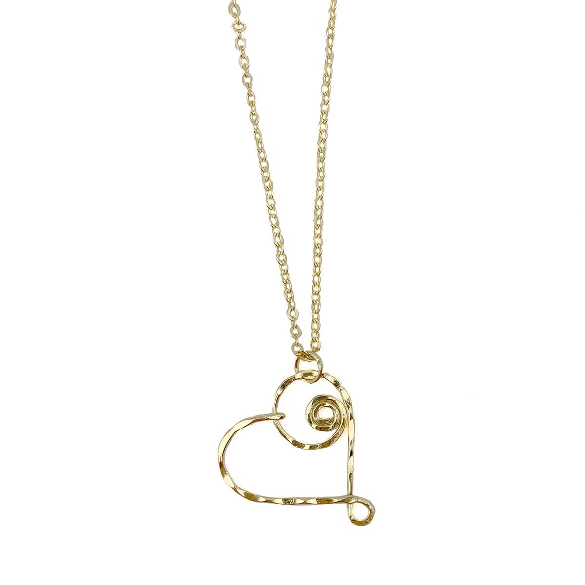 Gold Plated Necklace - Smaller Size Heart