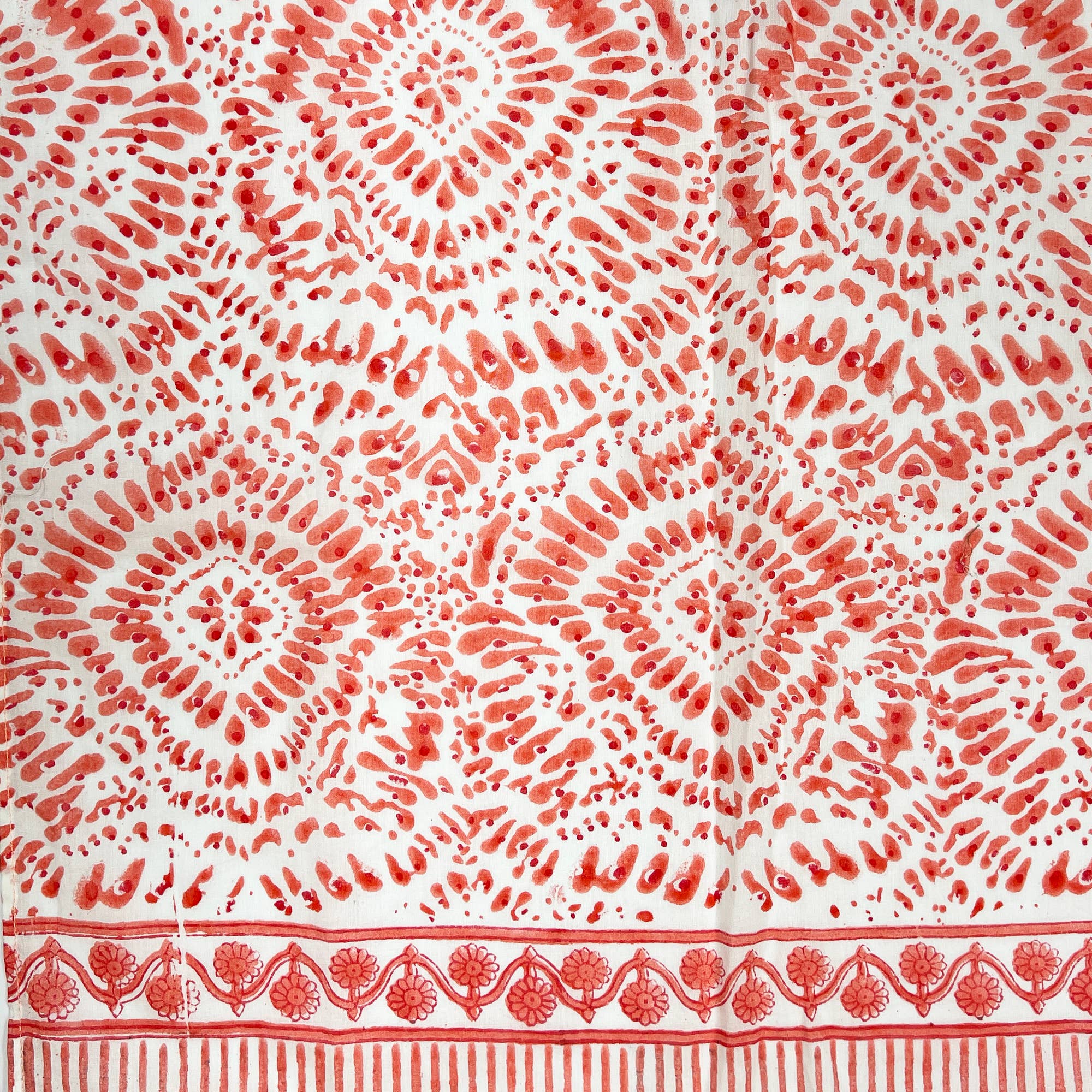 Handcrafted Cotton Sarong - Red Sunburst