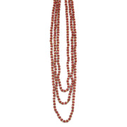 Sachi Mulberry Mix Necklace - Three Long Strands Dark Pink