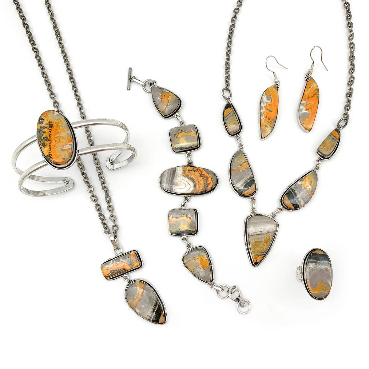 Kashi Semiprecious Stone Earrings - Bumblebee Jasper