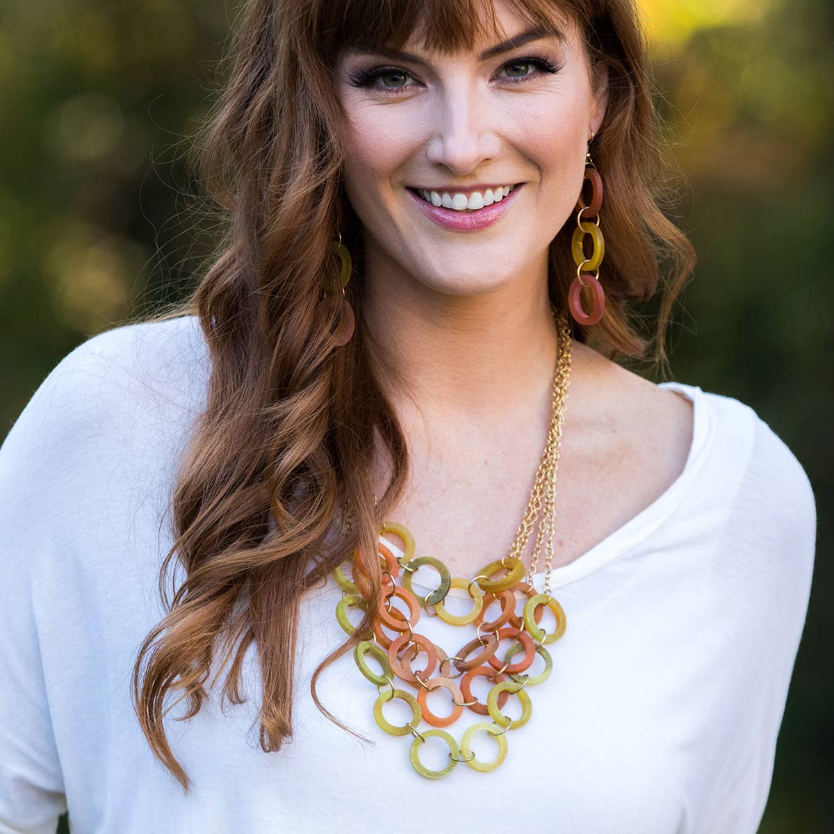 Omala Citrus Sunshine Collection - Layered Rings Necklace