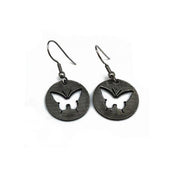 Pewter Earrings - Butterfly