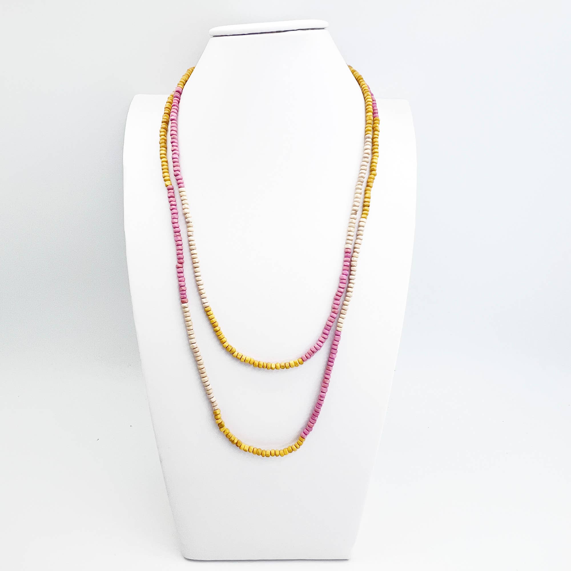 Prismatic Hues Necklace - Yellow, Pink, White