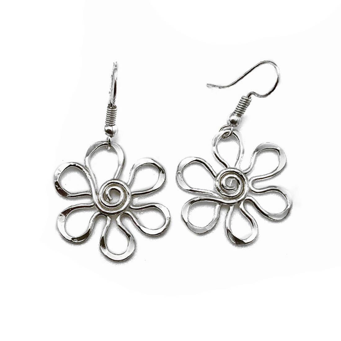 Silver Plated Earrings - Smaller Size Daisy