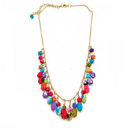Aasha Oval and Circular Kantha Beaded Handcrafted Necklace