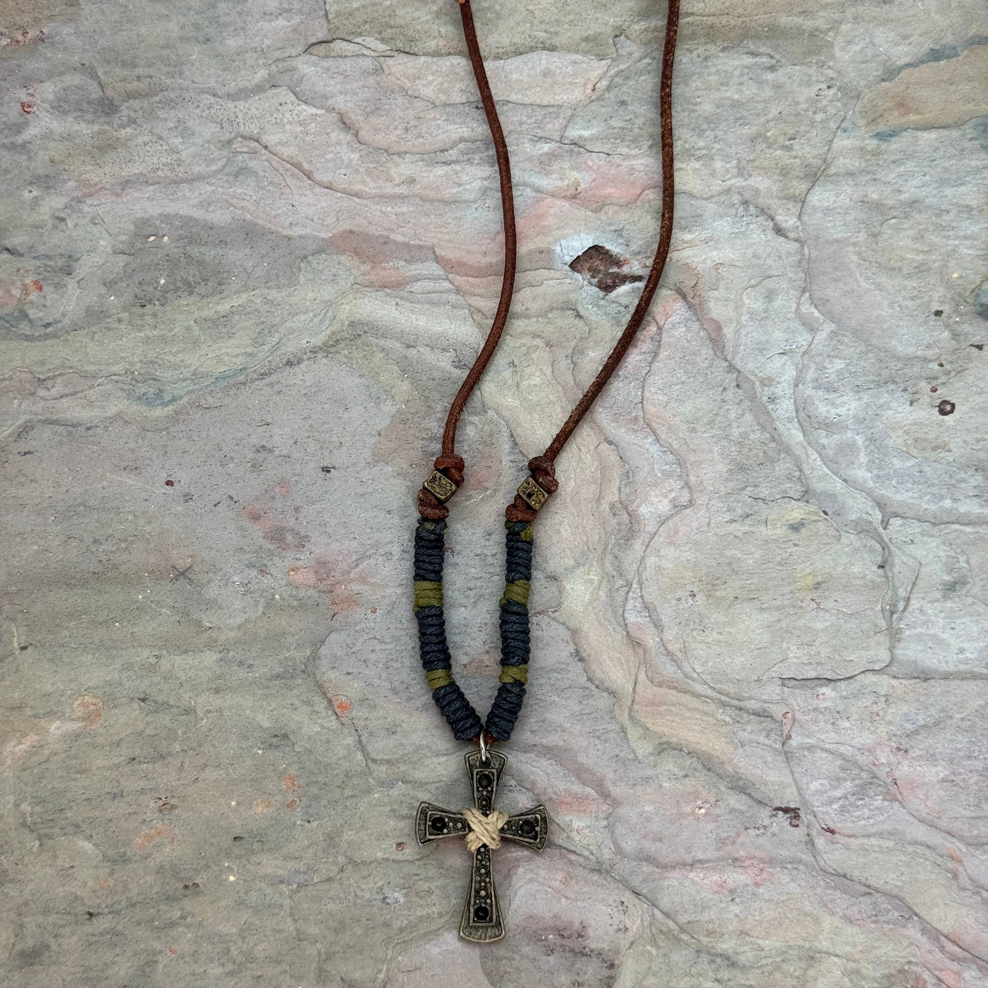 Aadi Rope Cross Necklace
