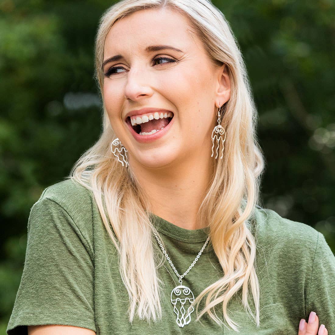 Silver Plated Earrings - Smaller Size Jellyfish