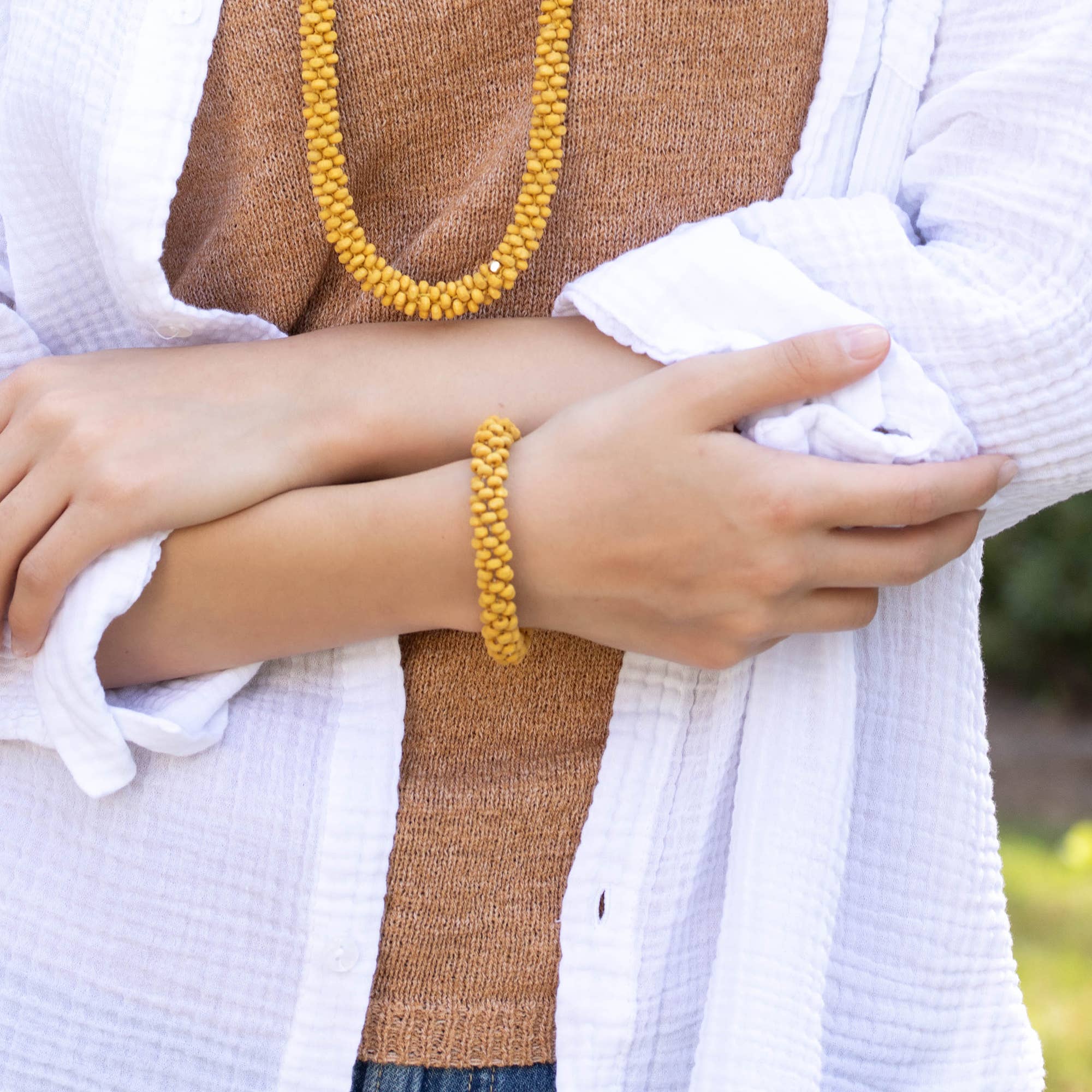 Sachi Chromatic Hues Rope Bracelet  - Yellow