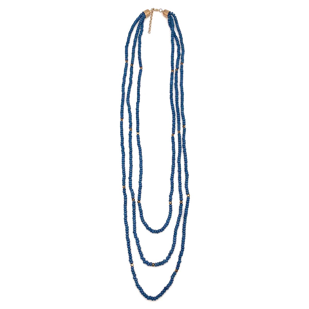Sachi Chromatic Hues - Royal Blue Long Multi-Strand Necklace
