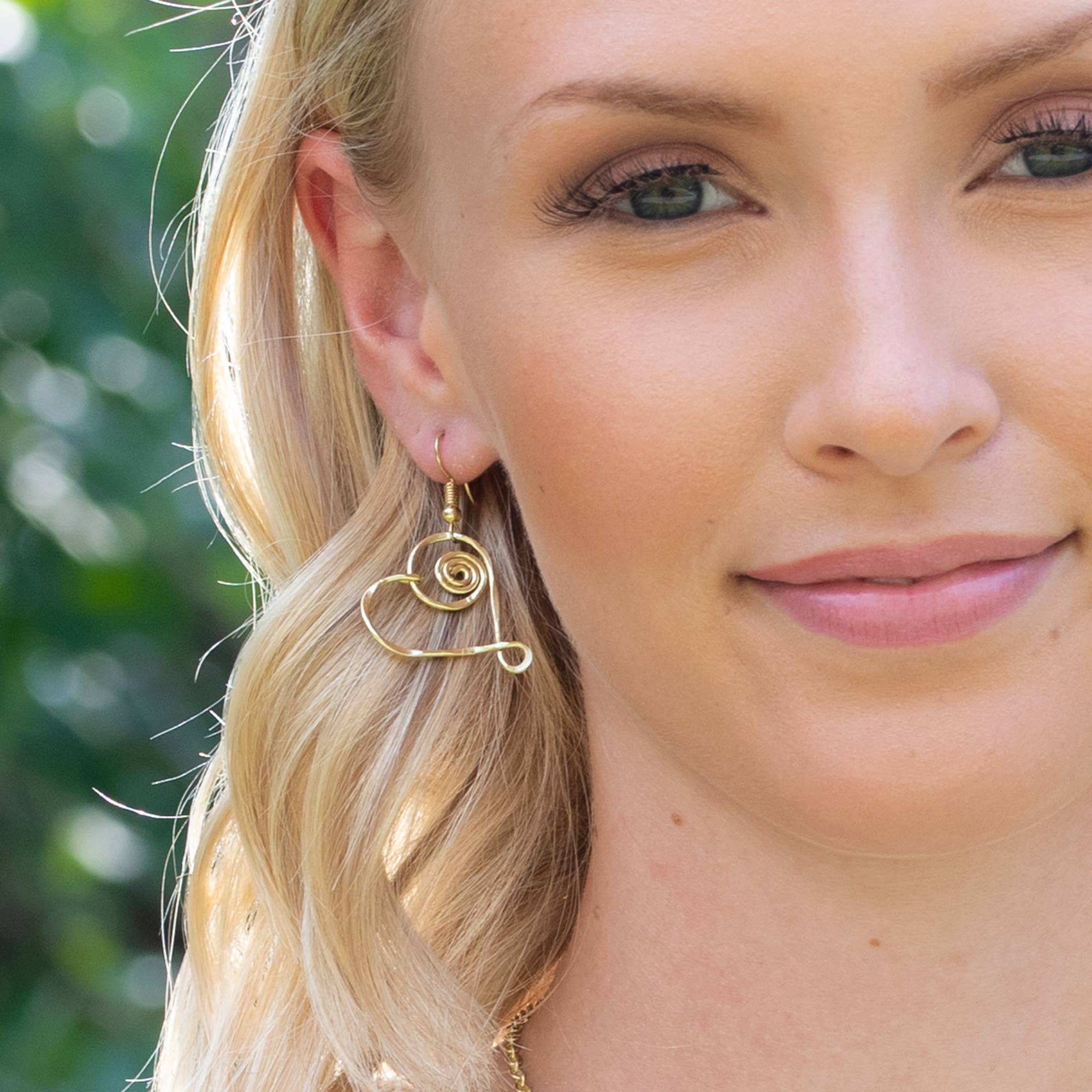 Gold Plated Earrings - Smaller Size Heart
