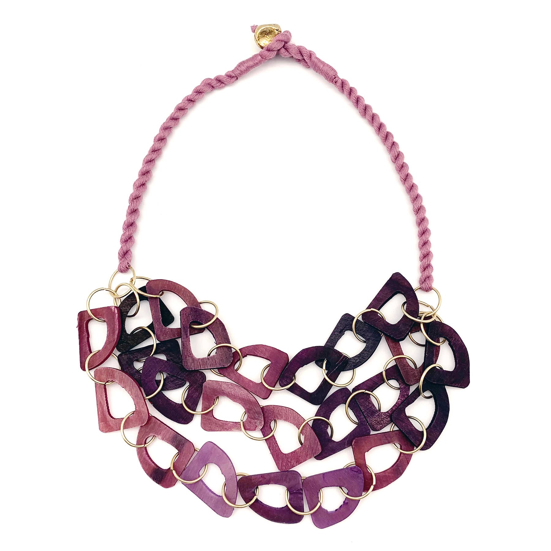 Omala Primrose and Plum Collection Necklace - Abstract Layer