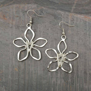 Silver Plated Earrings - Star Flower