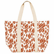 Handcrafted Block-Printed Canvas Bag - Football Season