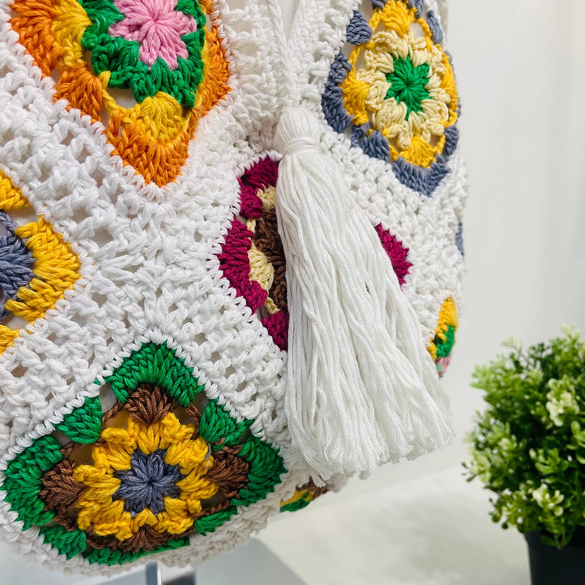 Laya Cotton Crochet Shoulder Bags