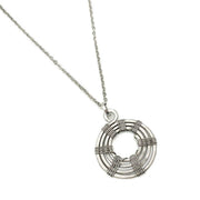 Banjara Wire Wrapped Layered Circles Silver Necklace