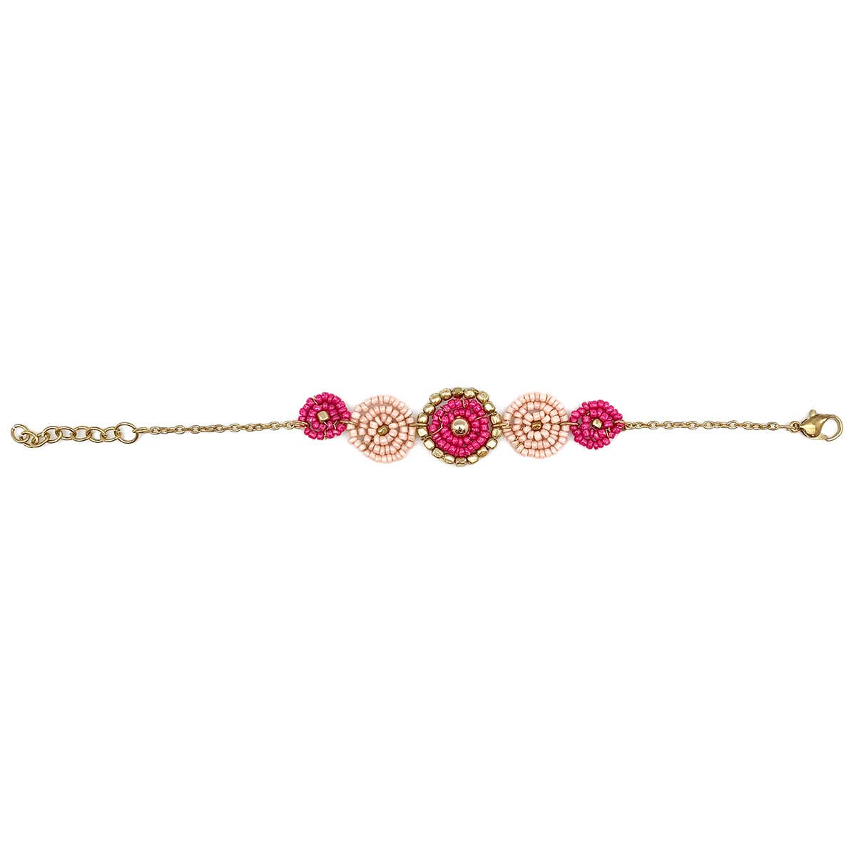 Sachi Cerise Collection Bracelet - Five Beaded Discs