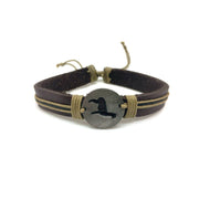 Pull Tie Leather Bracelet - Alpaca