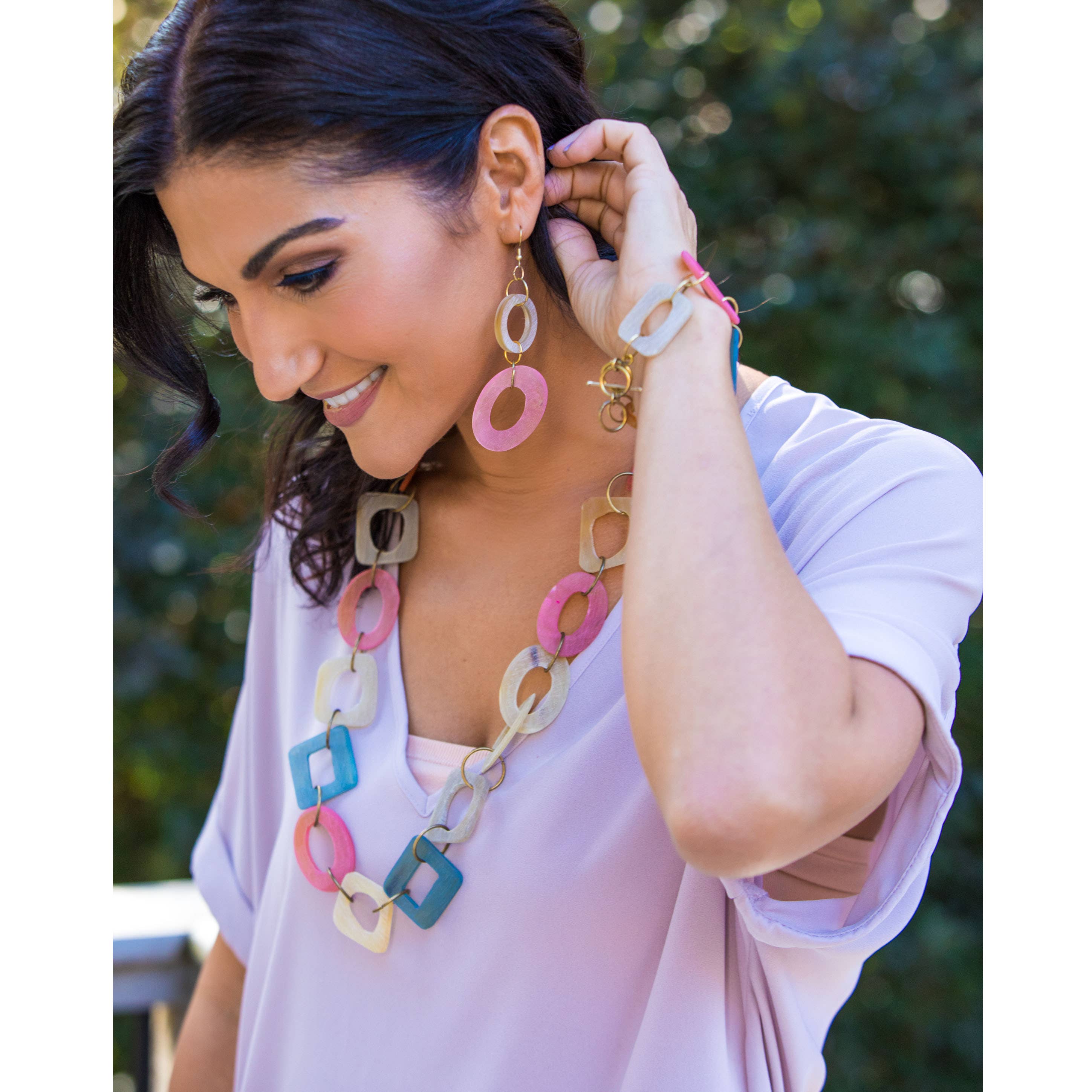 Omala Autumn Neutrals Collection Necklace - Large Links