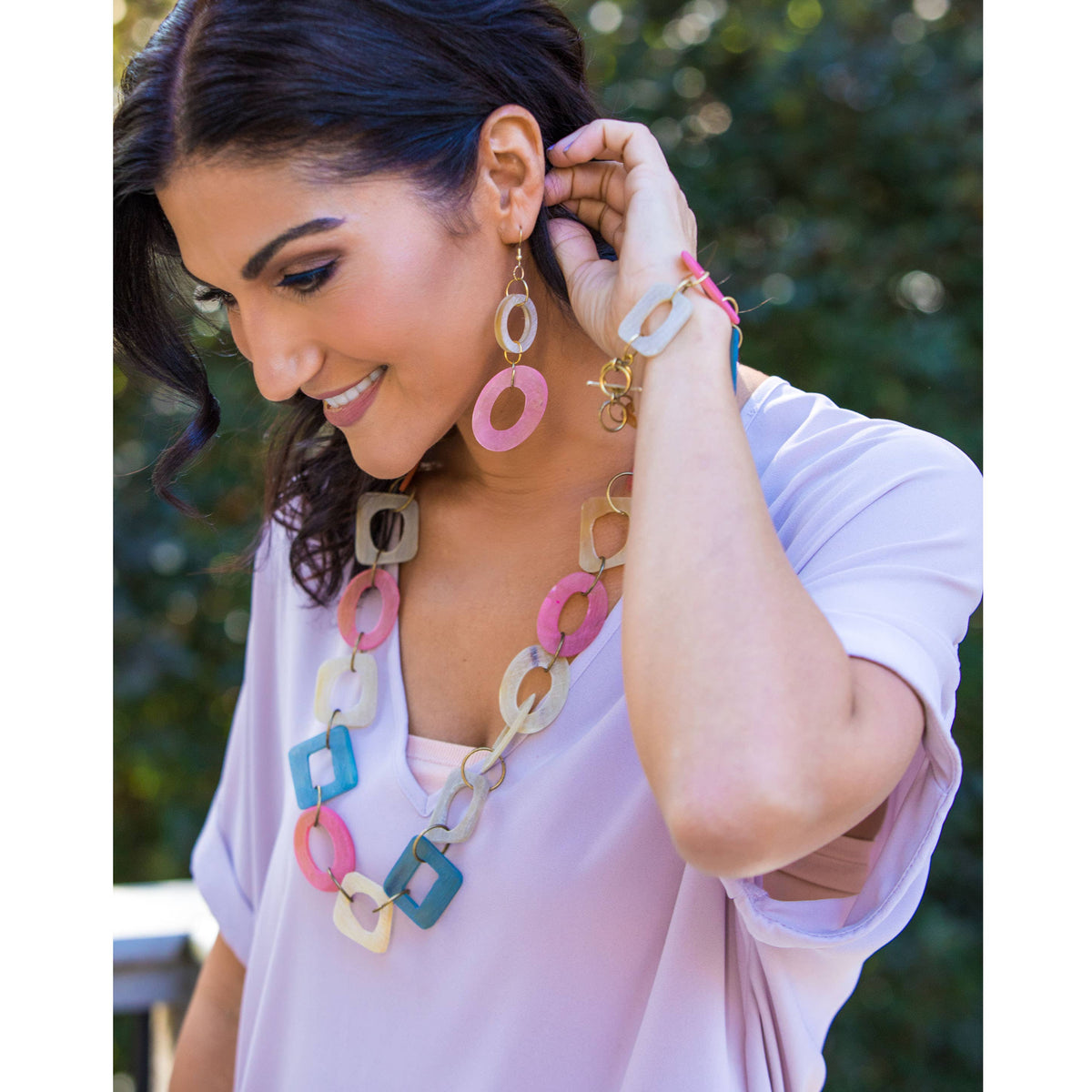 Omala Autumn Neutrals Collection Necklace - Large Links