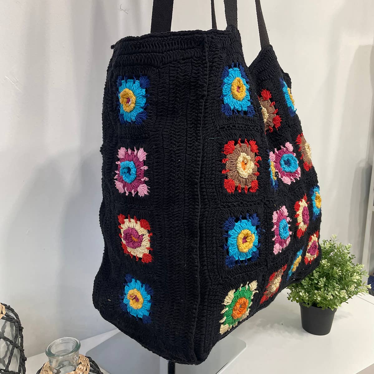 Laya Cotton Crochet Large Tote Bag