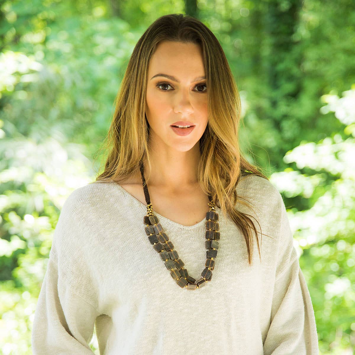 Omala Necklace made with buffalo horn