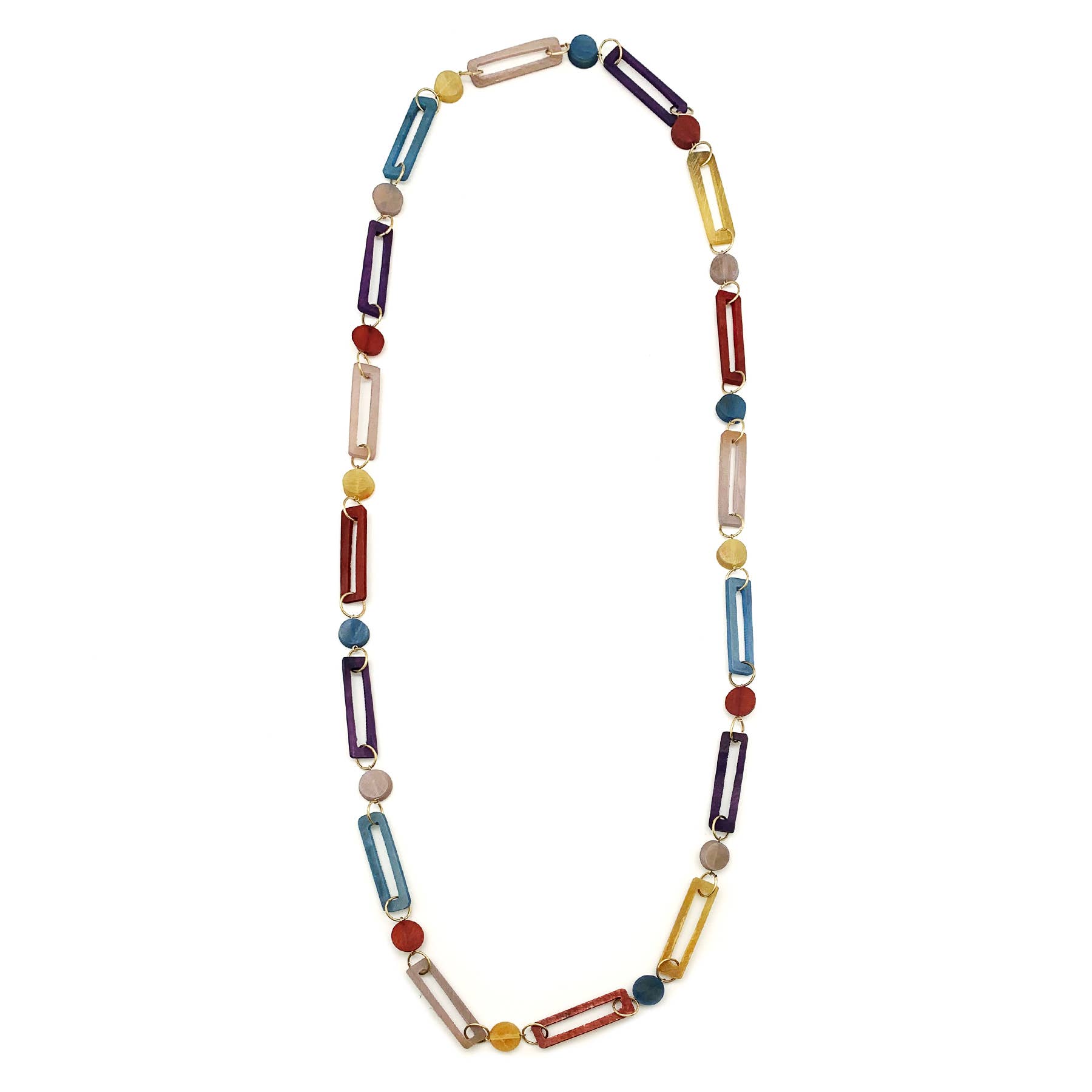 Omala Bold & Brash Collection Necklace - Rectangles & Dots