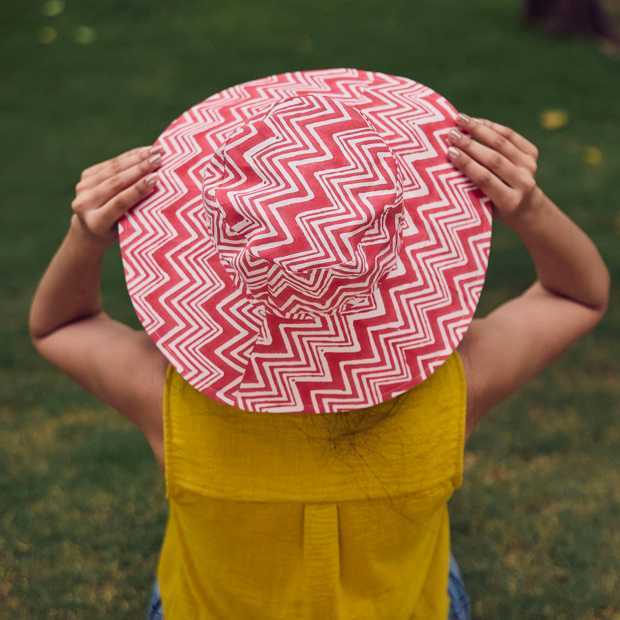 The Block printed Canvas  Chevron Delight Sun Hat