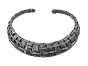 Basketweave Lattice Choker Necklace