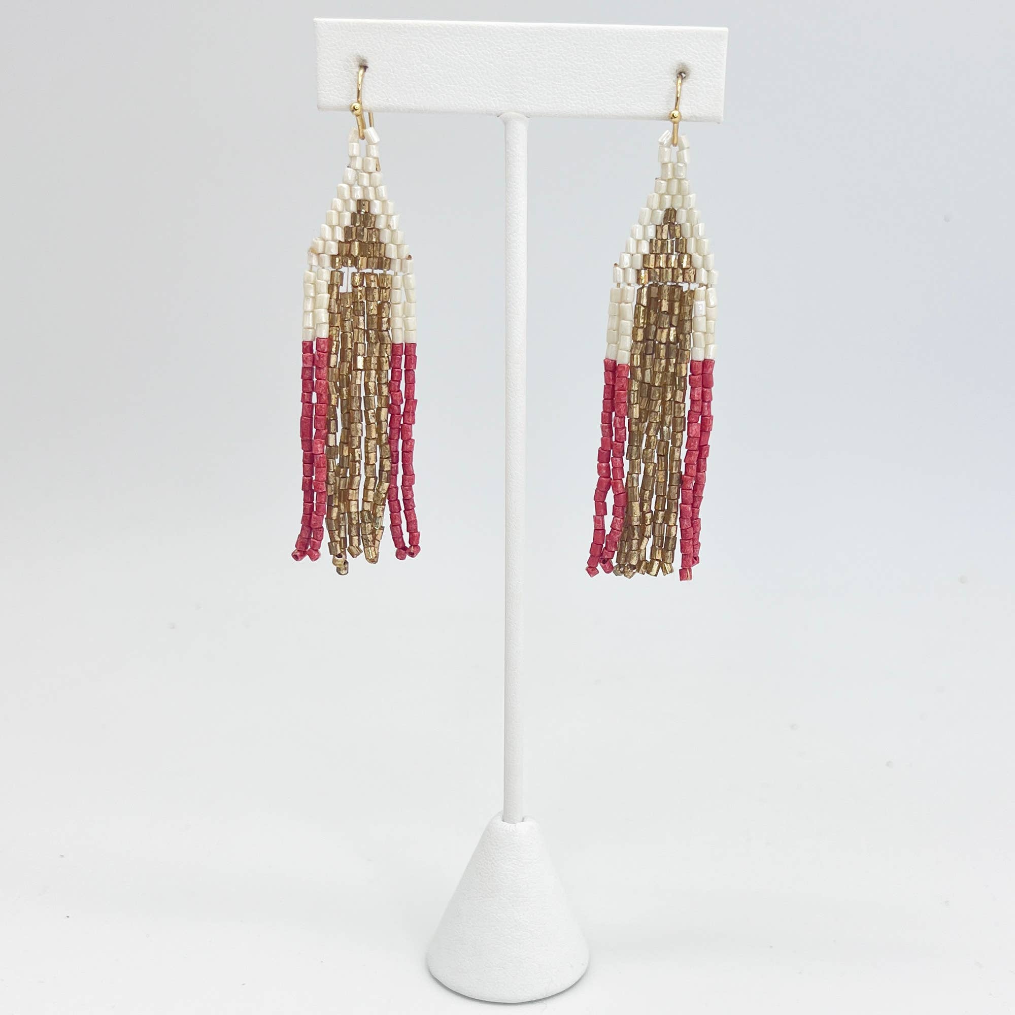 Seed Bead Cascades Earrings - Multiple Color Styles