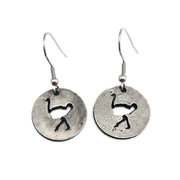 Pewter Earrings - Ostrich