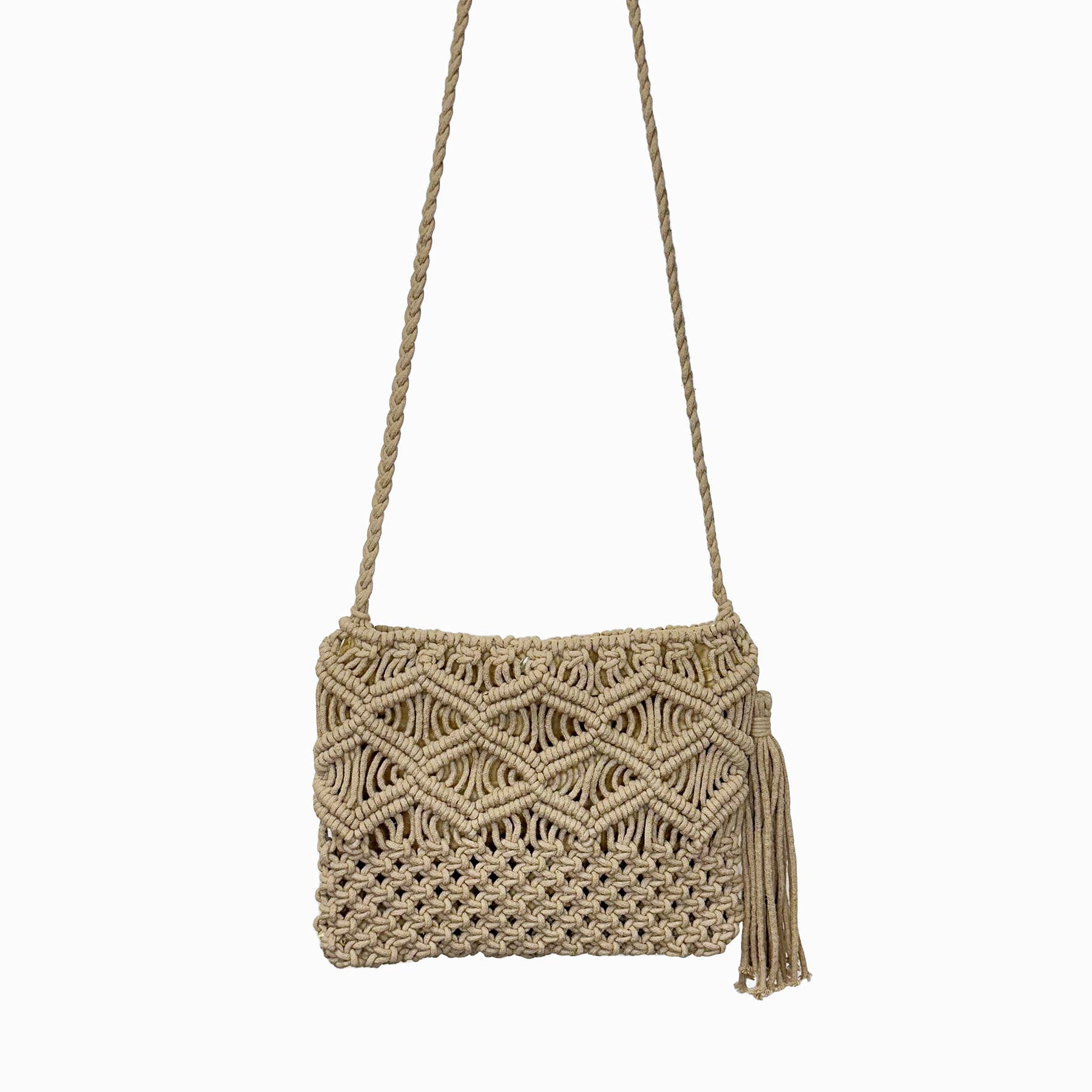 Adira Woven Cotton Crossbody Macrame Bags