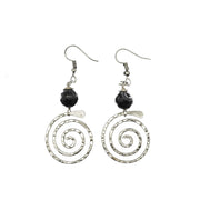 Banjara Spiral with Onyx Earrings