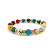 Aasha Stacking Bracelet - Round and Gold Beads
