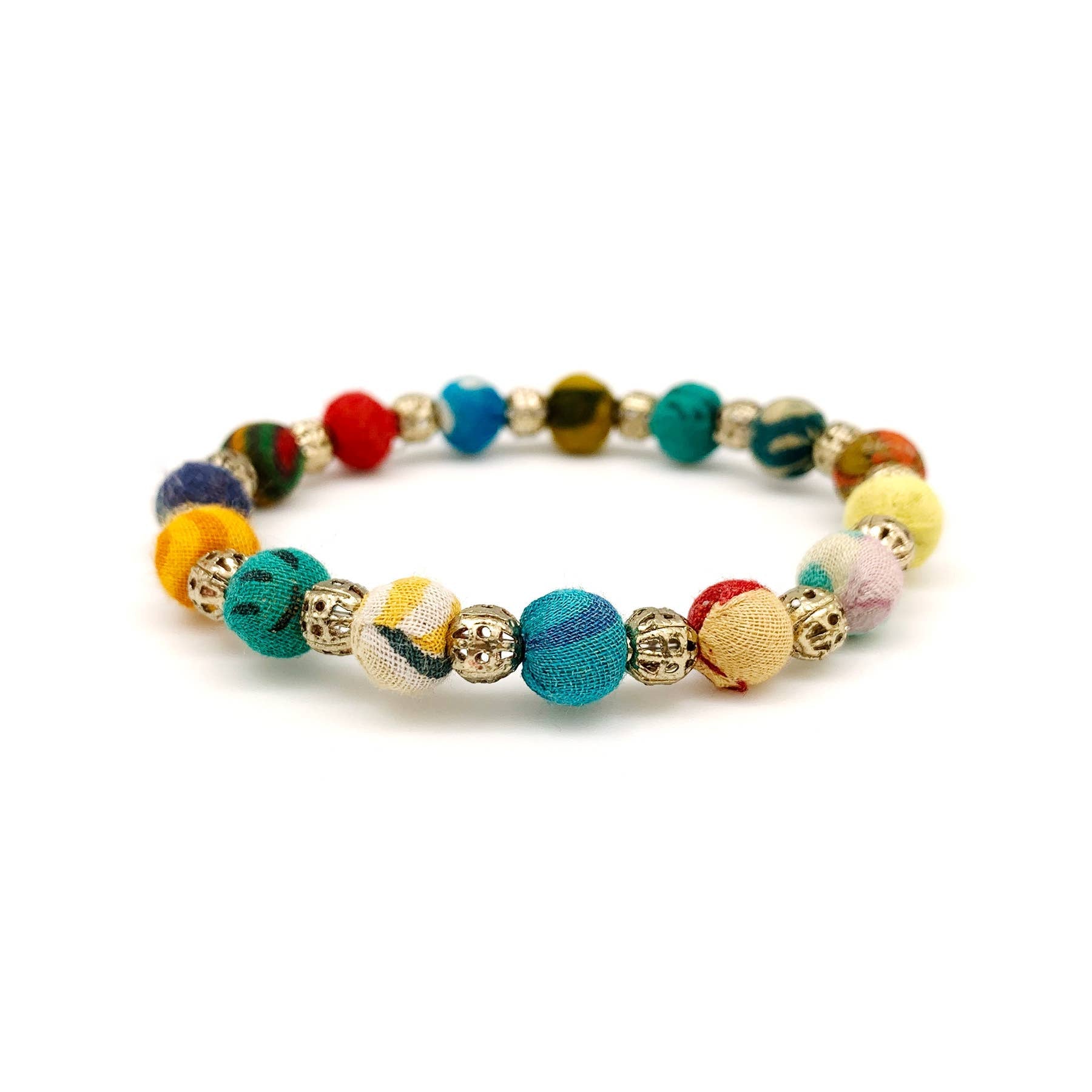 Aasha Stacking Bracelet - Round and Gold Beads