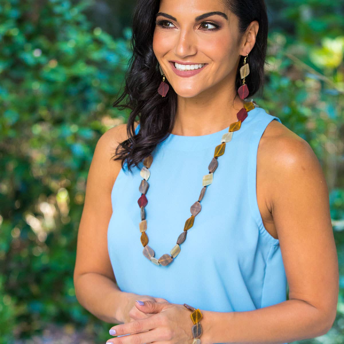 Omala Autumn Neutrals Collection Necklace - Long Shapes