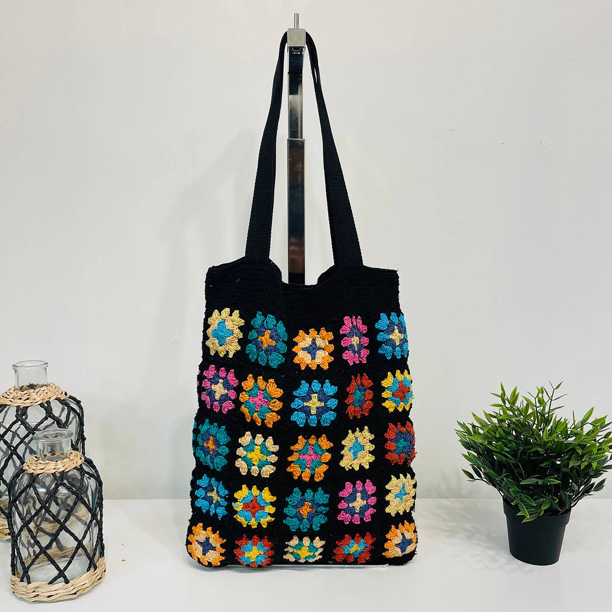 Laya Cotton Crochet Tote Bags