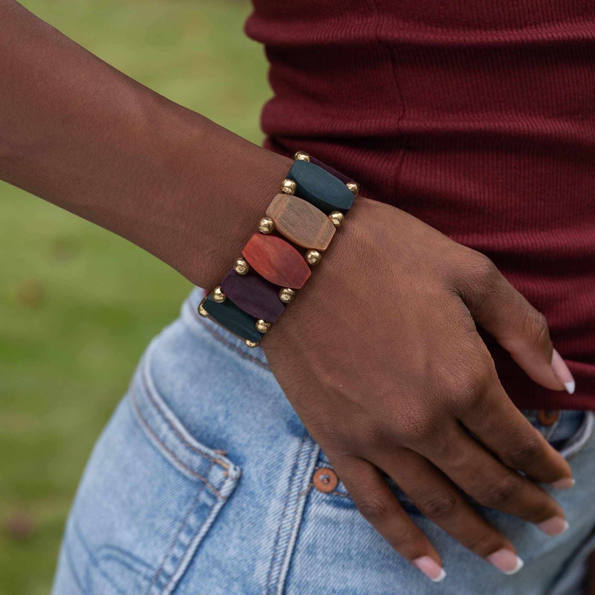 Omala Bold & Brash Bracelet - Faceted Jewel