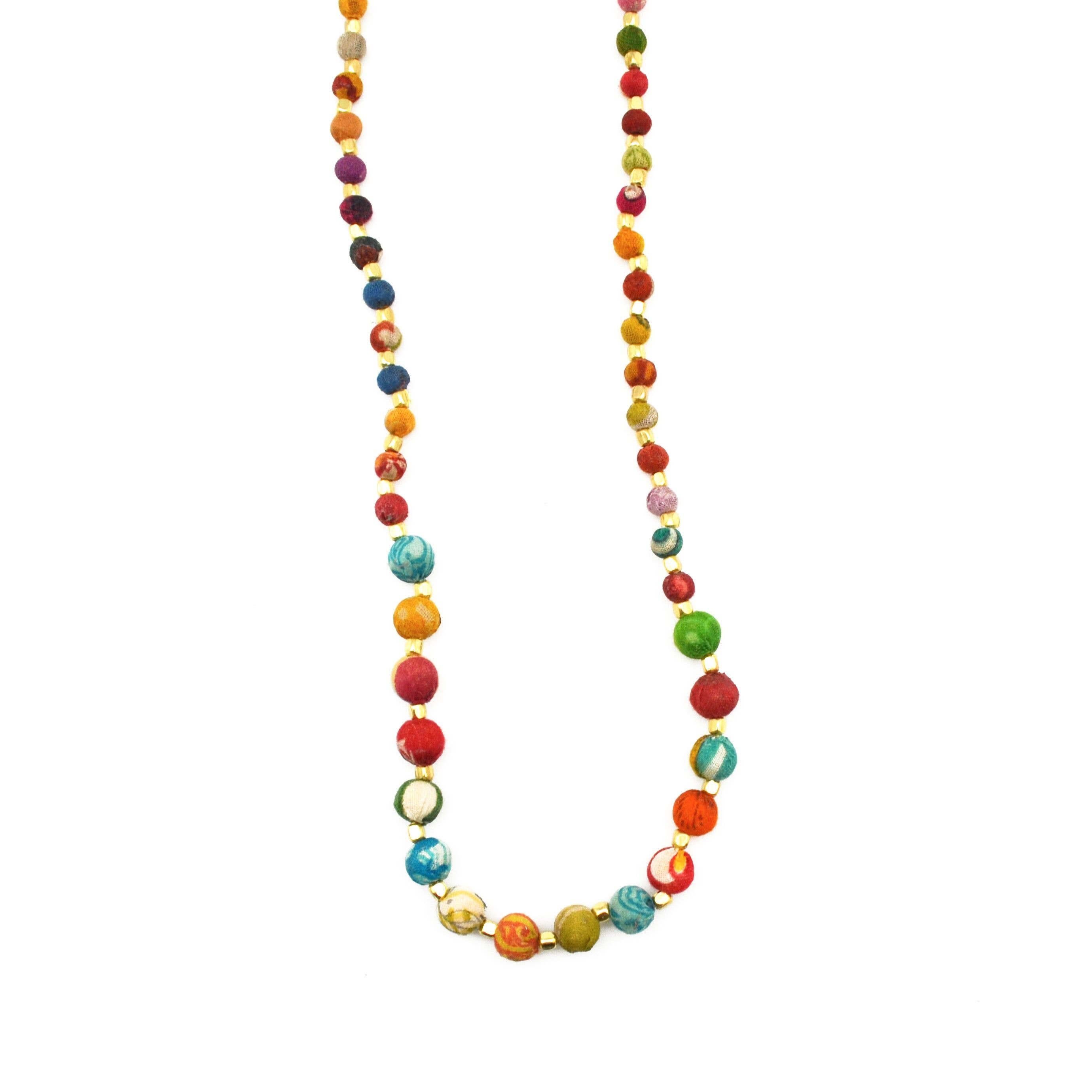Aasha Beaded Kantha Handcrafted Necklace