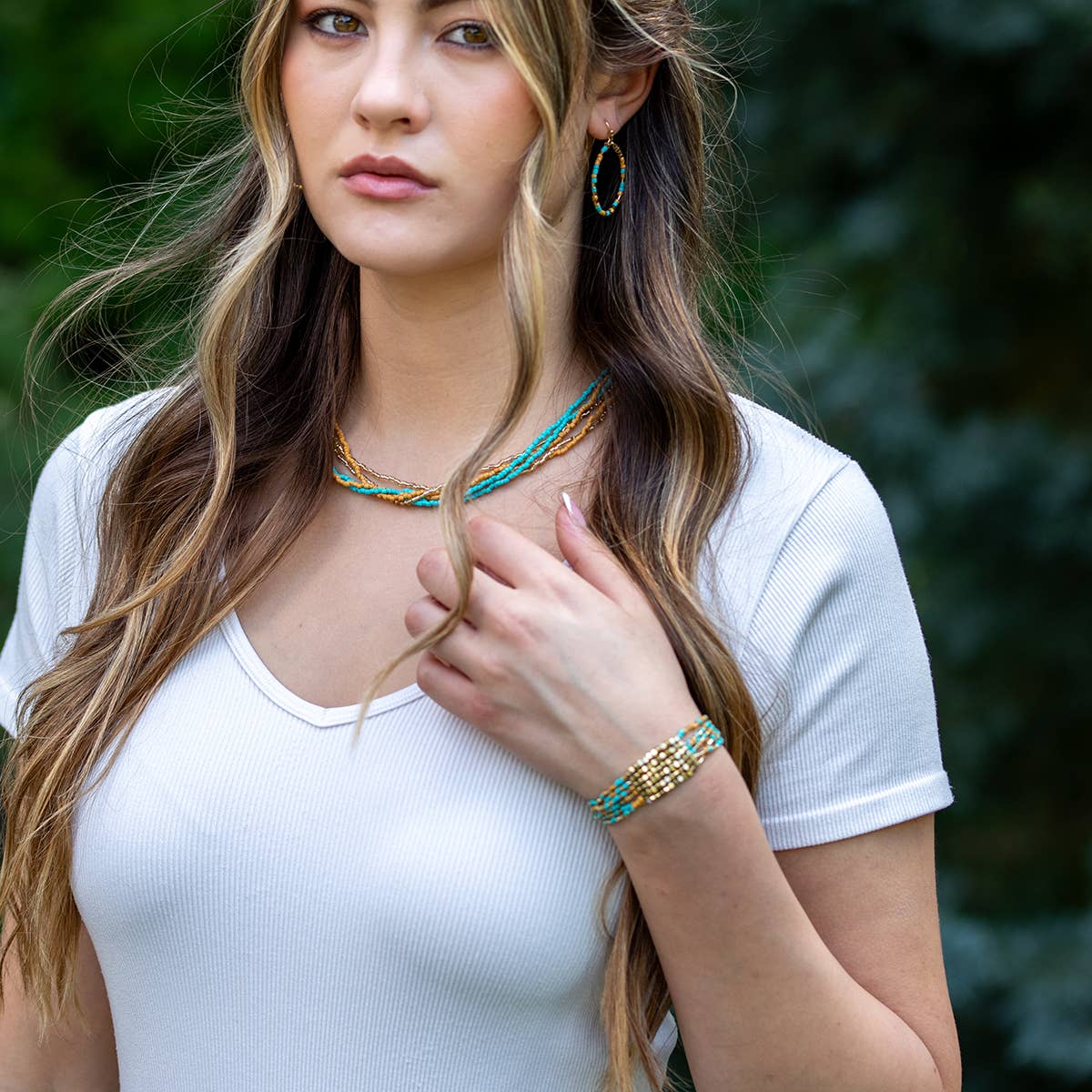 Seed Bead Stretch Statement Bracelets- Multiple Color Styles
