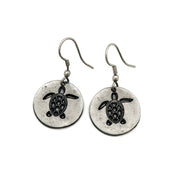 Pewter Earrings - Tortoise