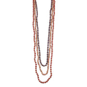Sachi Mulberry Mix Necklace - Three Long Strands Mixed