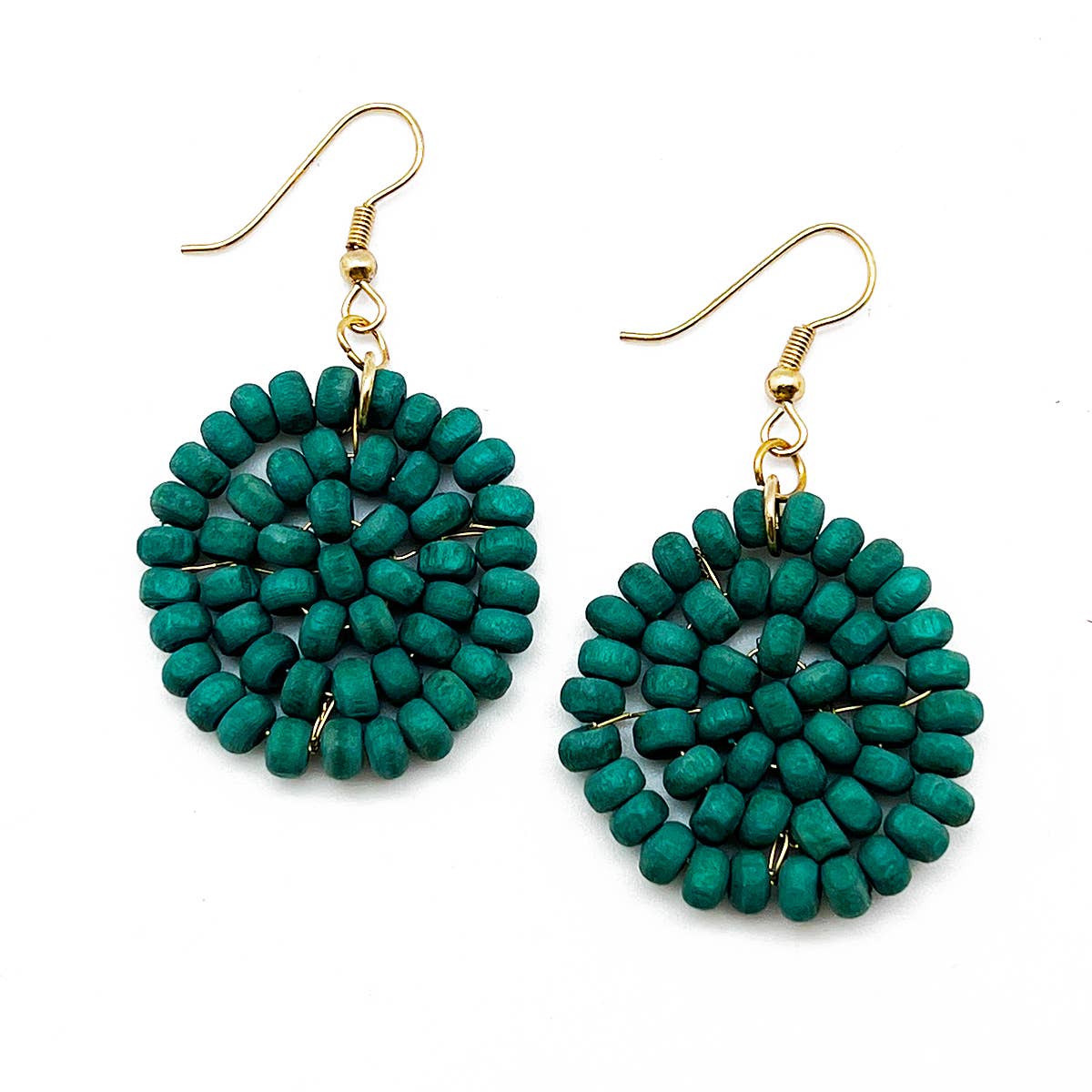 Sachi Chromatic Hues Circle Earrings  - Green