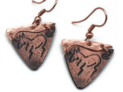 pewter-earrings-running-horse-in-triangle product photo