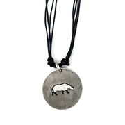 pewter-necklace-rhinoceros product photo