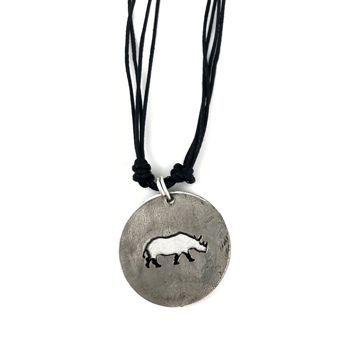 pewter-necklace-rhinoceros product photo