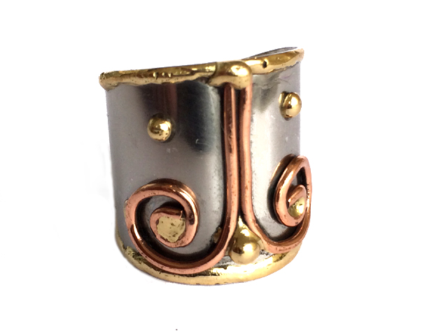 Mixed Metal Cuff Ring